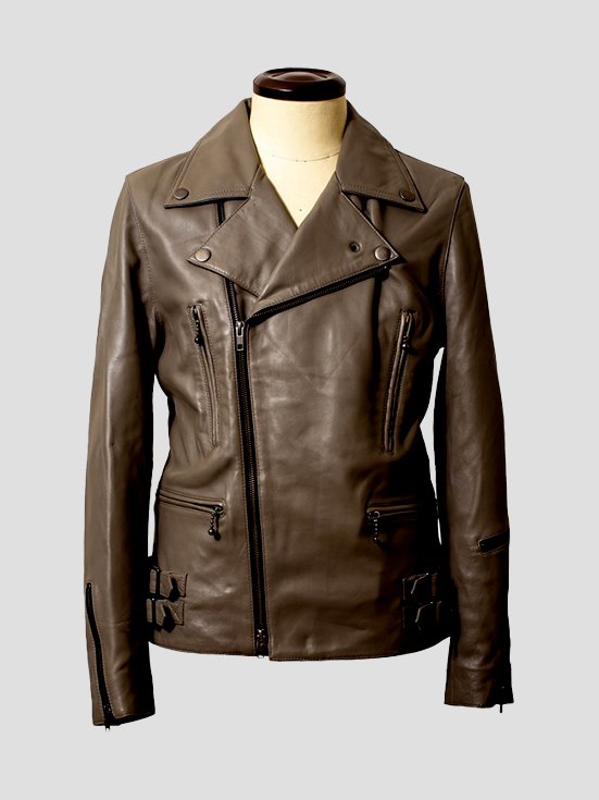 Adventurer's-Roam-Sheep--Leather-Rider-Jacket-Gray-Front