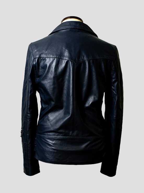Adventurer's-Roam-Sheep--Leather-Rider-Jacket-Navy-Back