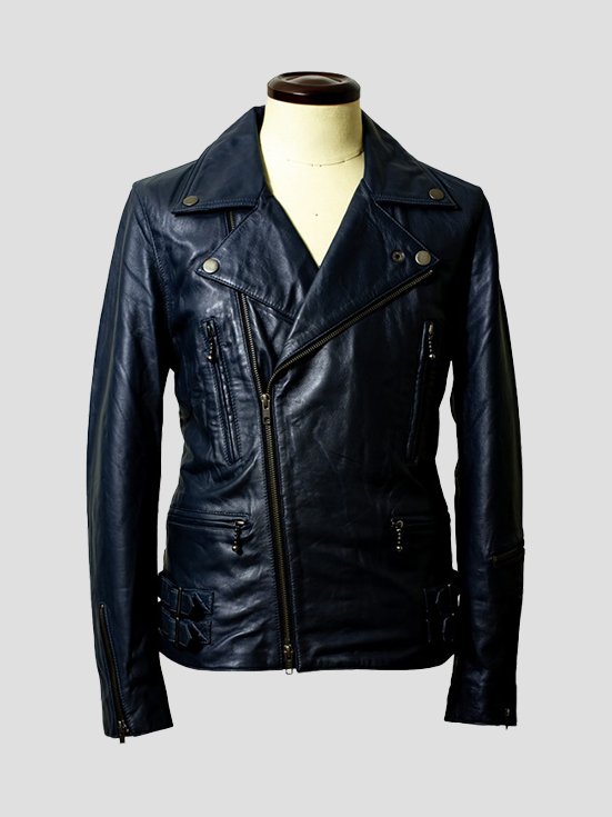 Adventurer's-Roam-Sheep--Leather-Rider-Jacket-Navy-Front