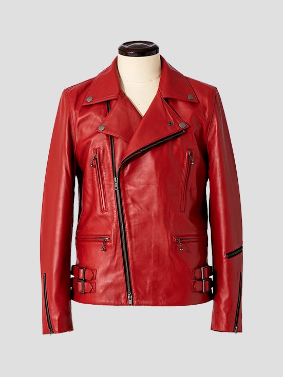 Adventurer's-Roam-Sheep--Leather-Rider-Jacket-Red-Front