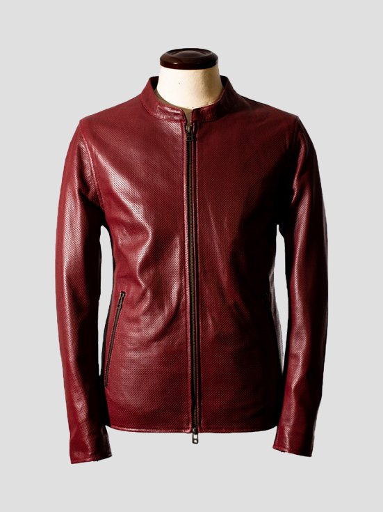 BreezeBlaze-Sheep-Leather-Jacket-WineRed-Front-View