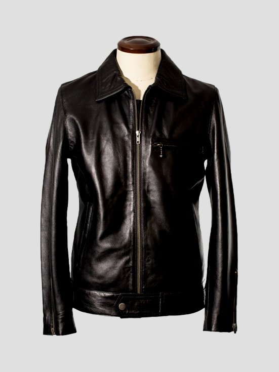 Sleek-Collared-Affinity-Sheep-Leather-Jacket-Black-Front